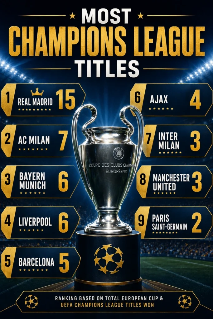 most champions league titles