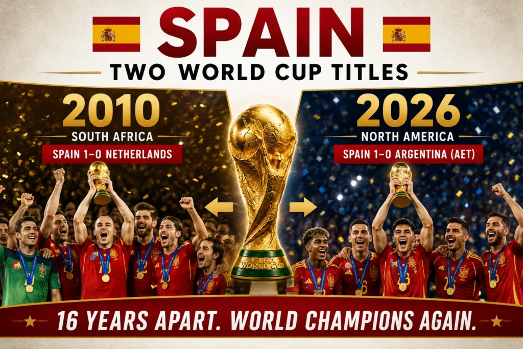 spain two world cup titles