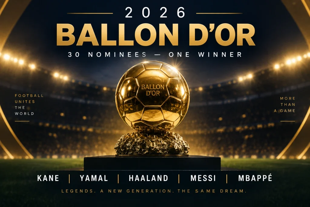 2026 ballon d'or 30 nominees one winner