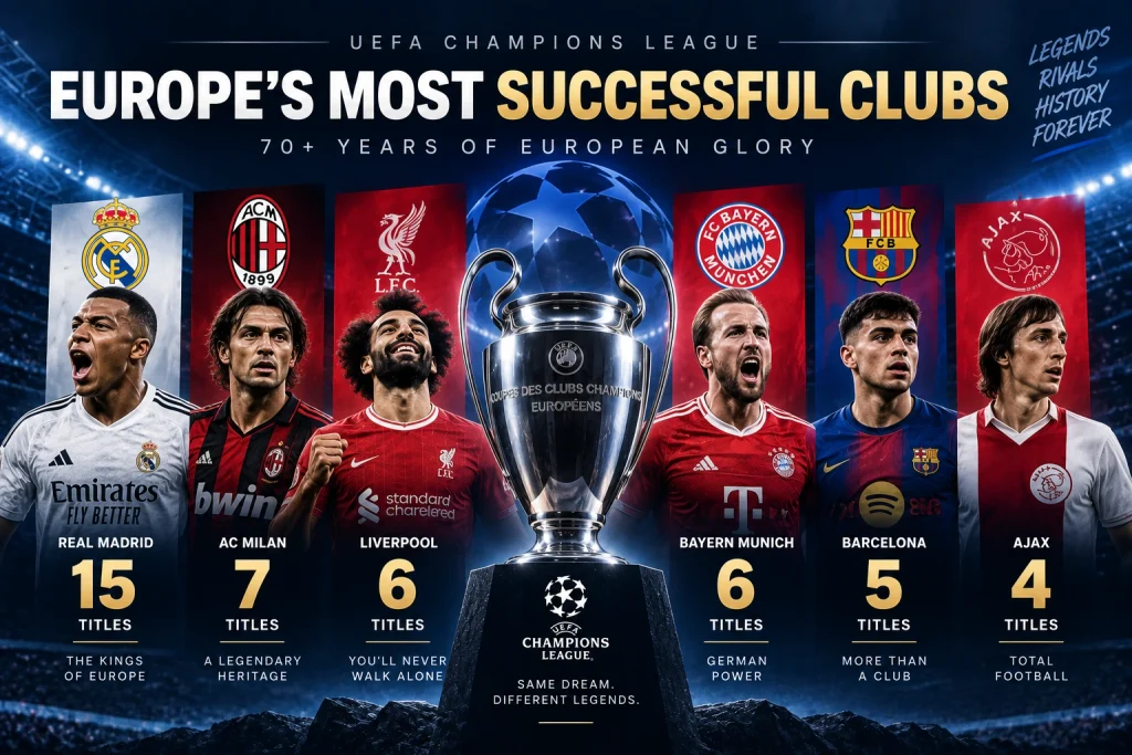 EUROPE'S MOST SUCCESSFUL CLUBS
