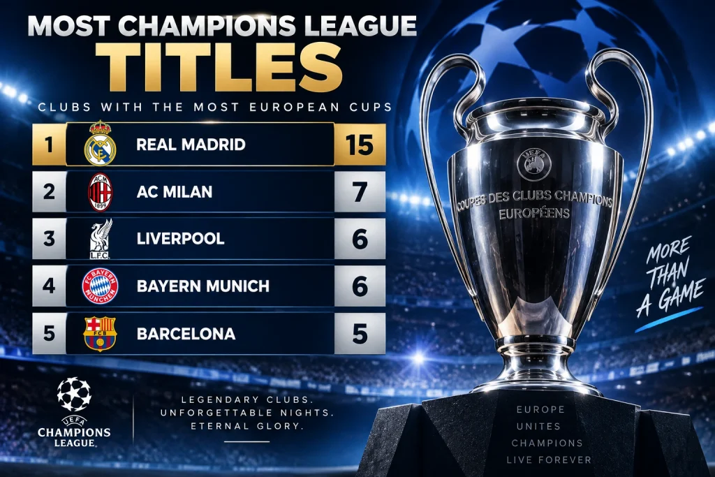 most champions league titles